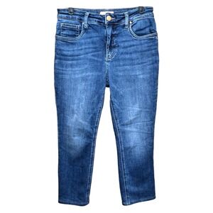 Kut From The Kloth Womens Rachael Fab AB Mom Jeans Size 4P Petite Blue Whiskered